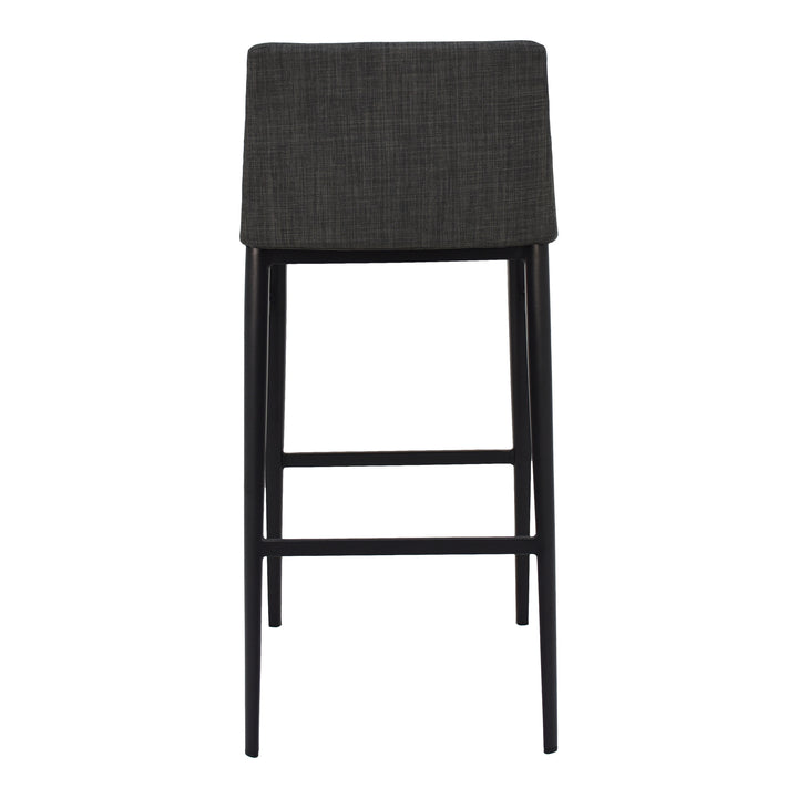 Elegant Low-Back Charcoal Stool