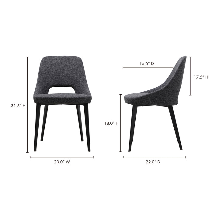 Modern Curve Dining Chair: Molded Foam Comfort