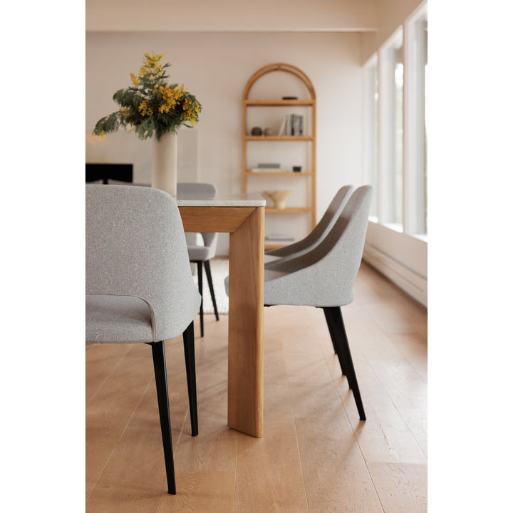 Modern Curve Dining Chair: Molded Foam Comfort