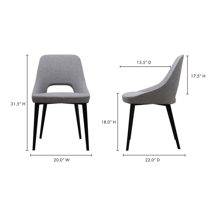 Modern Curve Dining Chair: Molded Foam Comfort