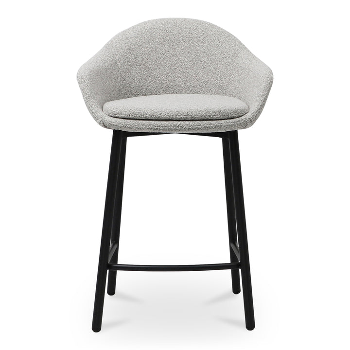 Comfortable Heather Beige Round Counter Stool