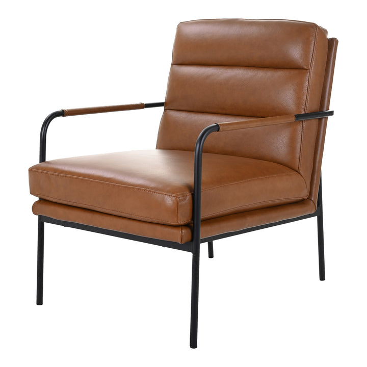 Vintage-Inspired Leather Armchair with Modern Twist