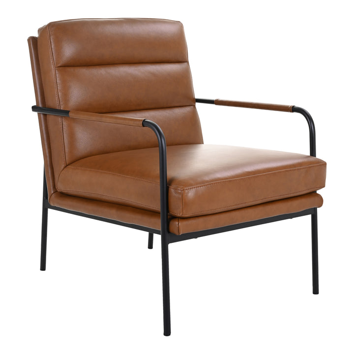 Vintage-Inspired Leather Armchair with Modern Twist