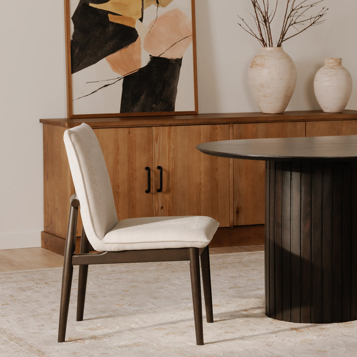 Retro Elegance Dining Duo: Curved Back Rubberwood Chairs