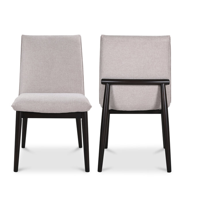 Retro Elegance Dining Duo: Curved Back Rubberwood Chairs