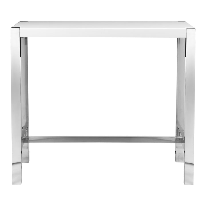Sleek Contemporary Bar Unit - High Gloss Lacquer & Stainless Steel