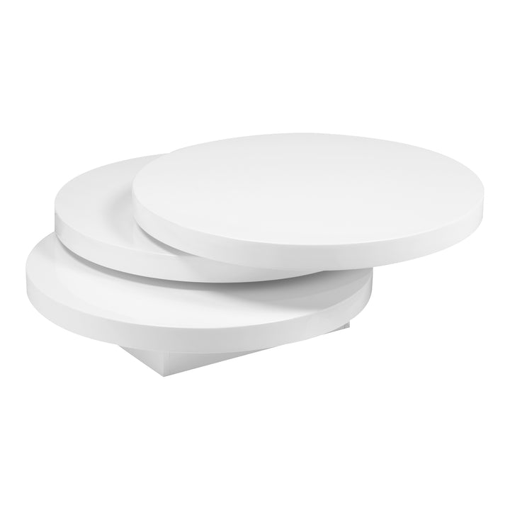 Revolve Modern Swiveling Dual-Layer Coffee Table