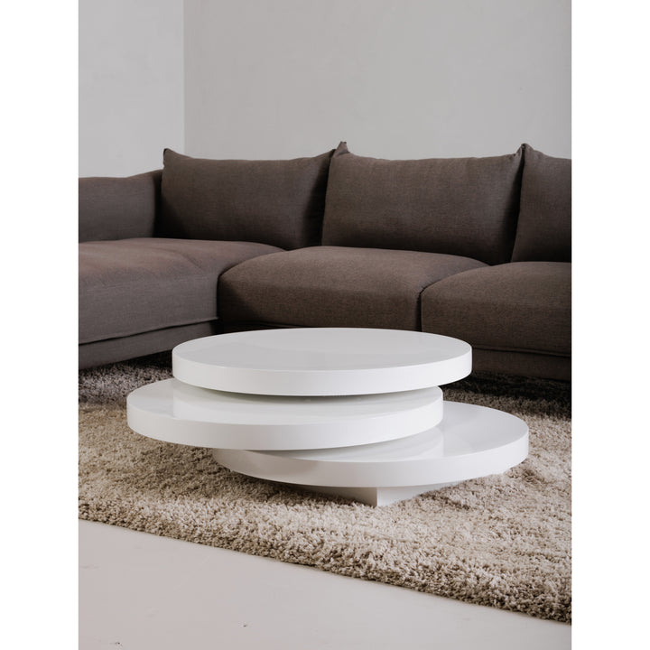 Revolve Modern Swiveling Dual-Layer Coffee Table
