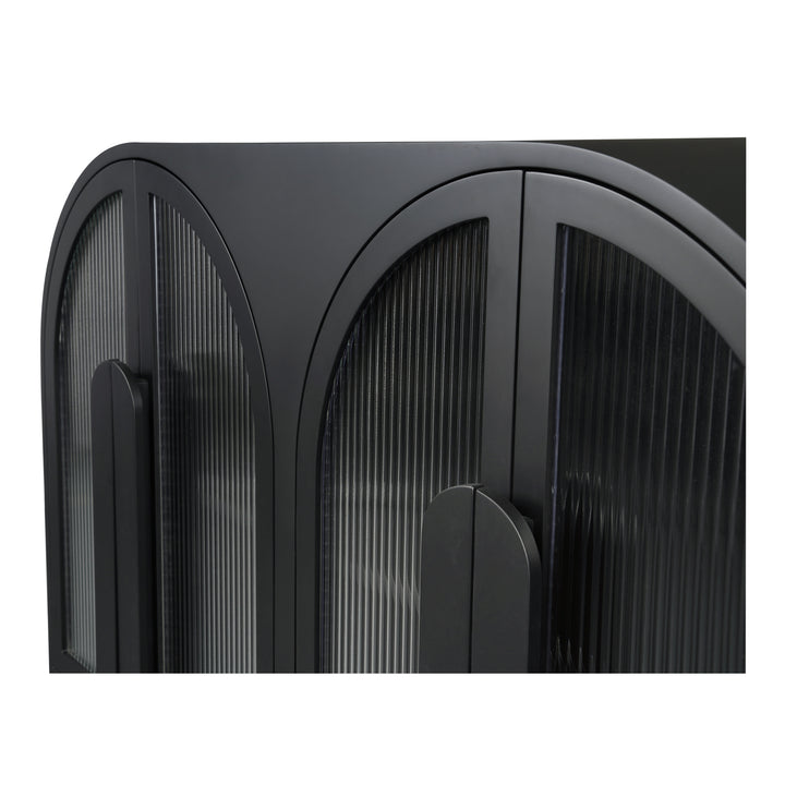 Parisian-Inspired Arched Glass Display Cabinet