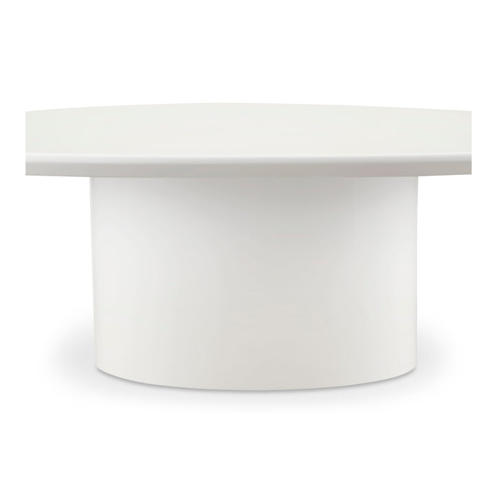 Modern Sculpture Espresso Table: Ivory White & Black High Gloss