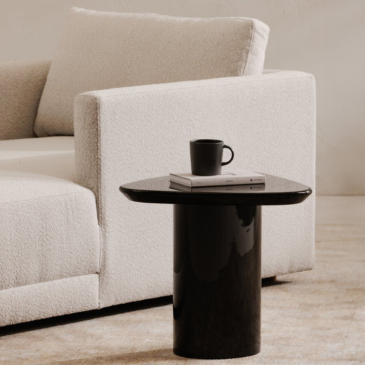 Sculptural Elegance Oval Pedestal Table