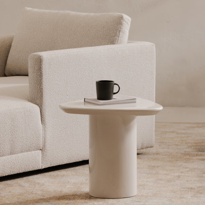 Sculptural Elegance Oval Pedestal Table