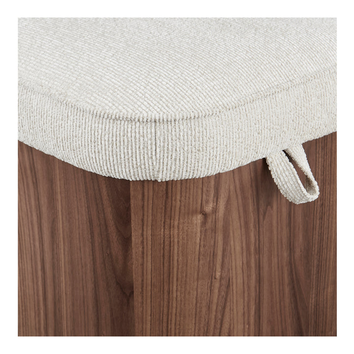 Sophisticated Walnut-Veneer Swivel Stool with Hidden Storage