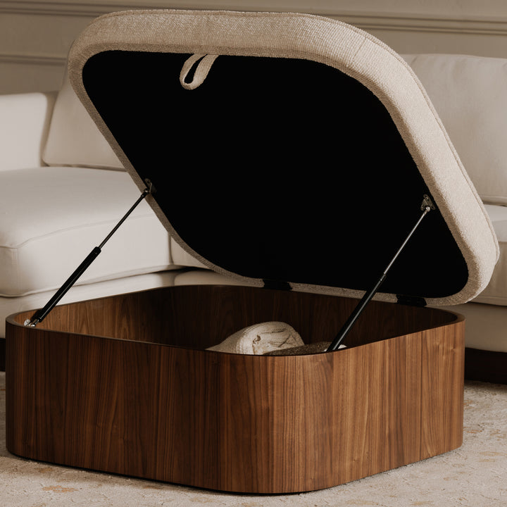 Luxe Lift Hydraulic Storage Ottoman