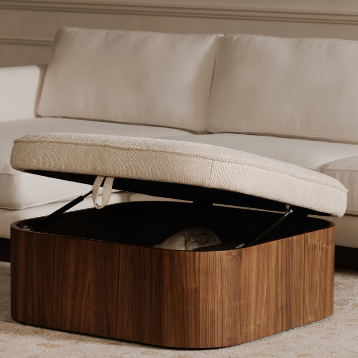 Luxe Lift Hydraulic Storage Ottoman