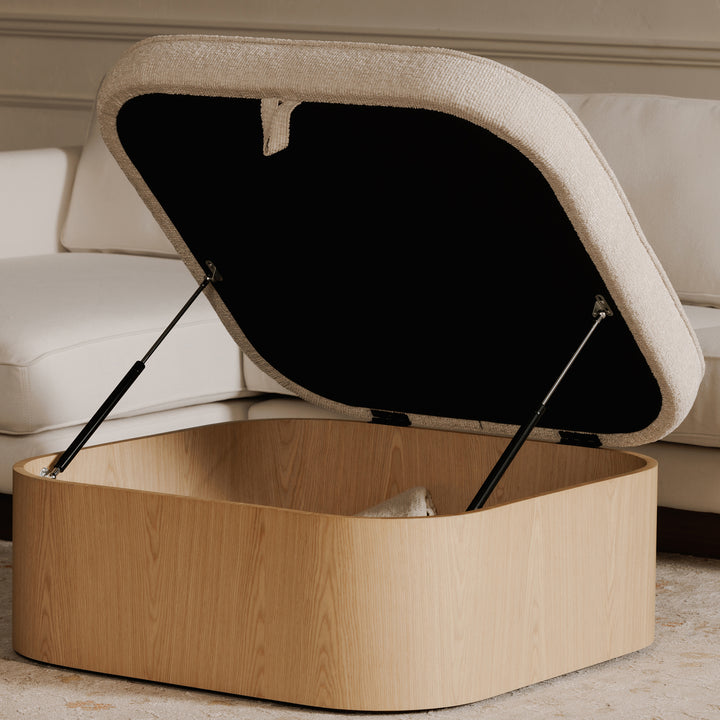 Luxe Lift Hydraulic Storage Ottoman