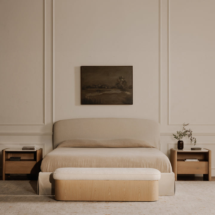 Elevated Organizer Bench: Sleek Storage Hidden in Design