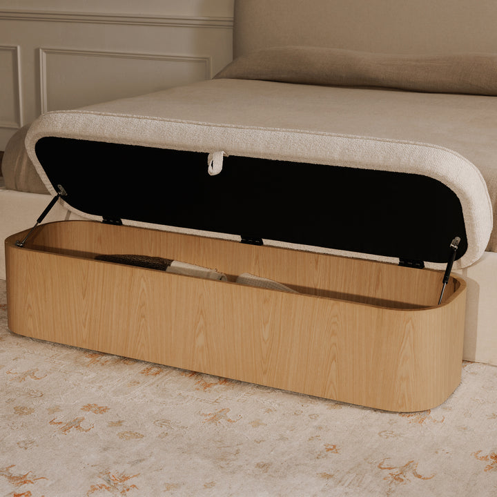 Elevated Organizer Bench: Sleek Storage Hidden in Design
