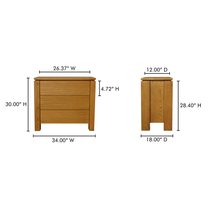 Solstice Floating Oak Chest