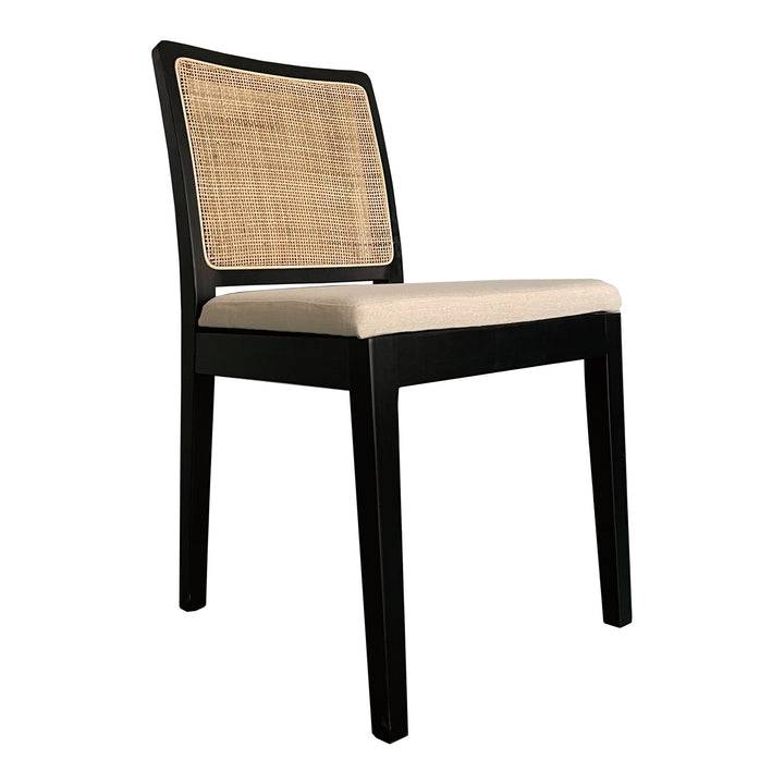 Elegant Rattan & Elm Dining Duo: Chic Comfort for Any Space