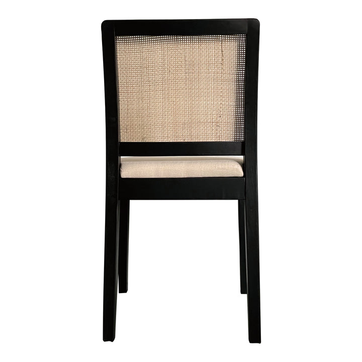 Elegant Rattan & Elm Dining Duo: Chic Comfort for Any Space