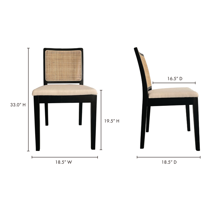 Elegant Rattan & Elm Dining Duo: Chic Comfort for Any Space