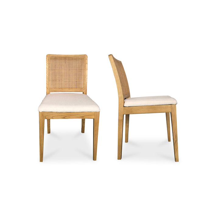 Elegant Rattan & Elm Dining Duo: Chic Comfort for Any Space