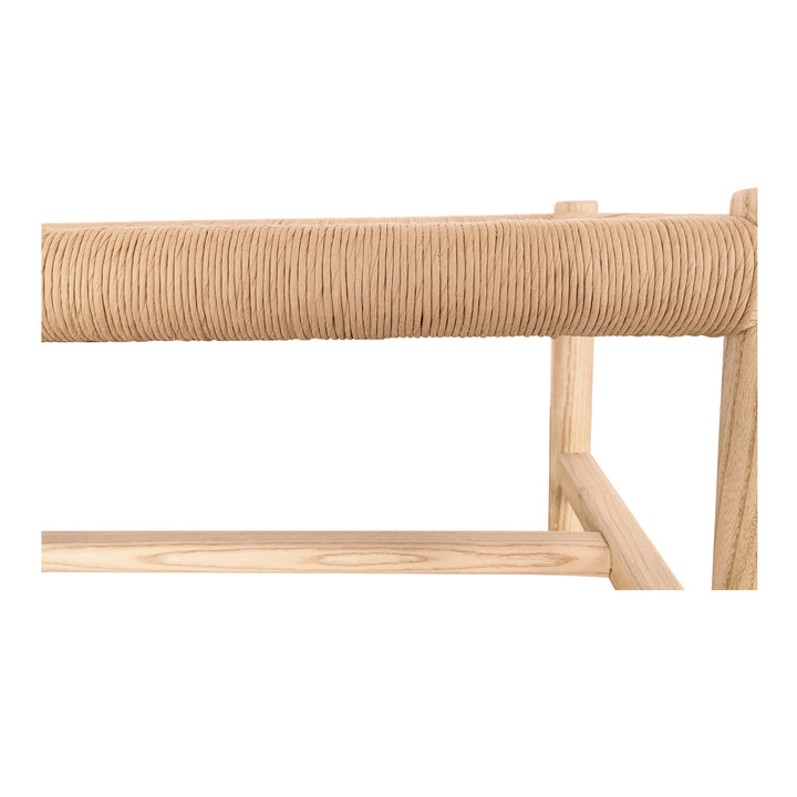Artisanal Woven Elm Bench - Timeless Elegance