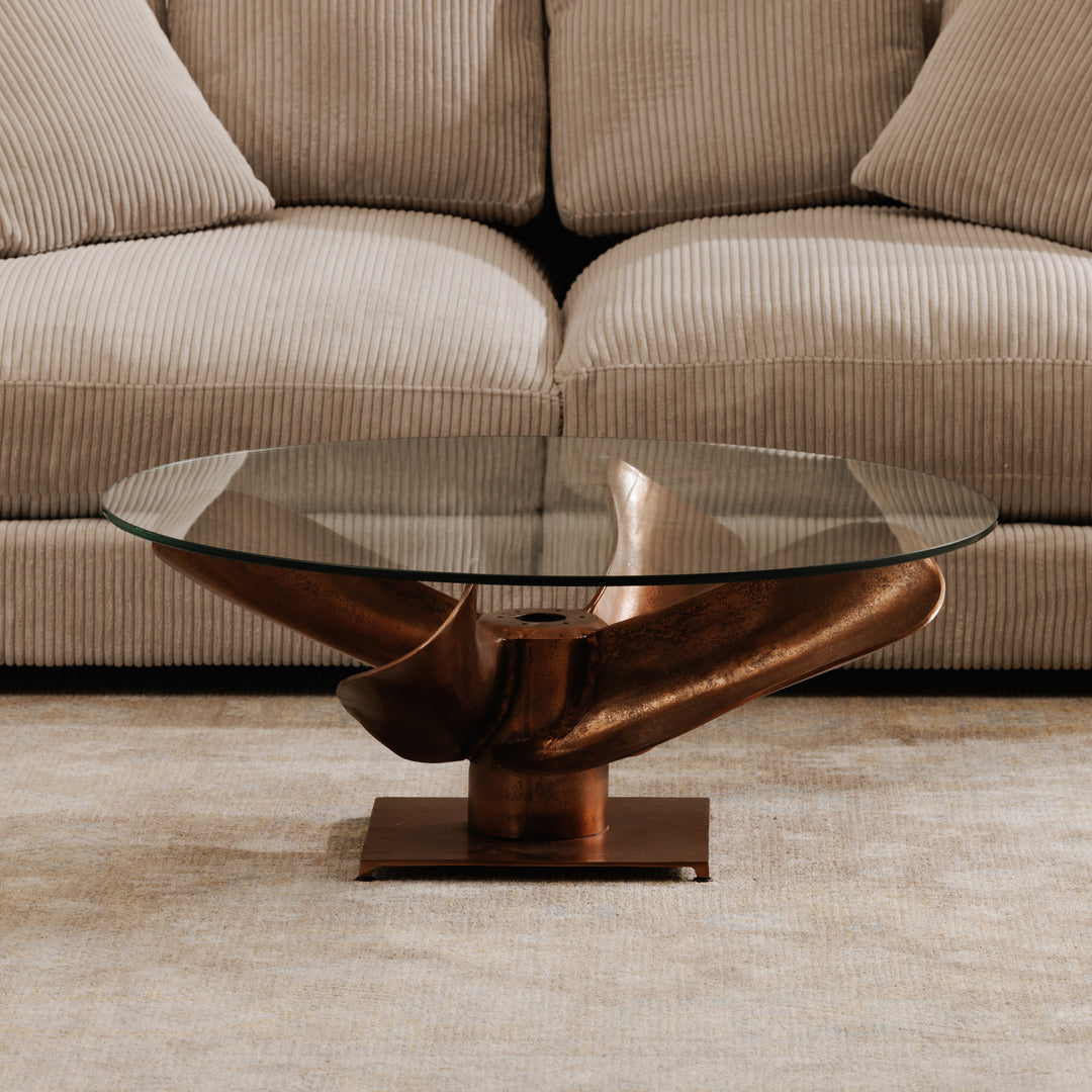 Navigator's Gaze Industrial Aluminum Coffee Table