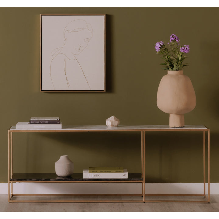 Art Deco Elegance Marble Media Console