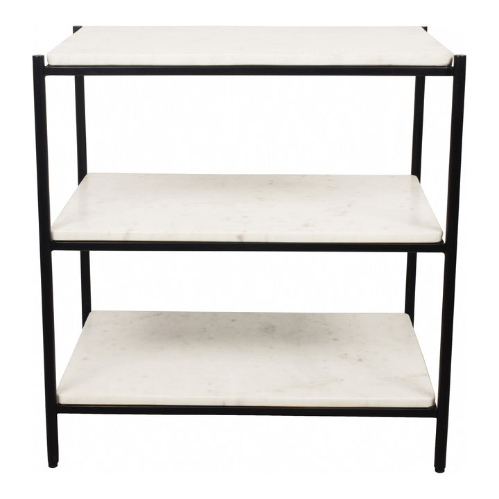 Marble & Iron Tiered Storage Shelf