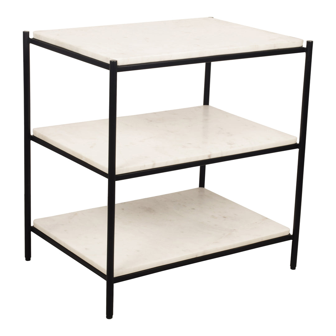 Marble & Iron Tiered Storage Shelf