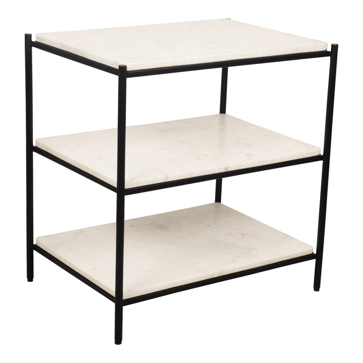 Marble & Iron Tiered Storage Shelf