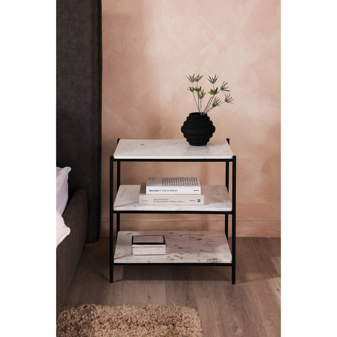 Marble & Iron Tiered Storage Shelf