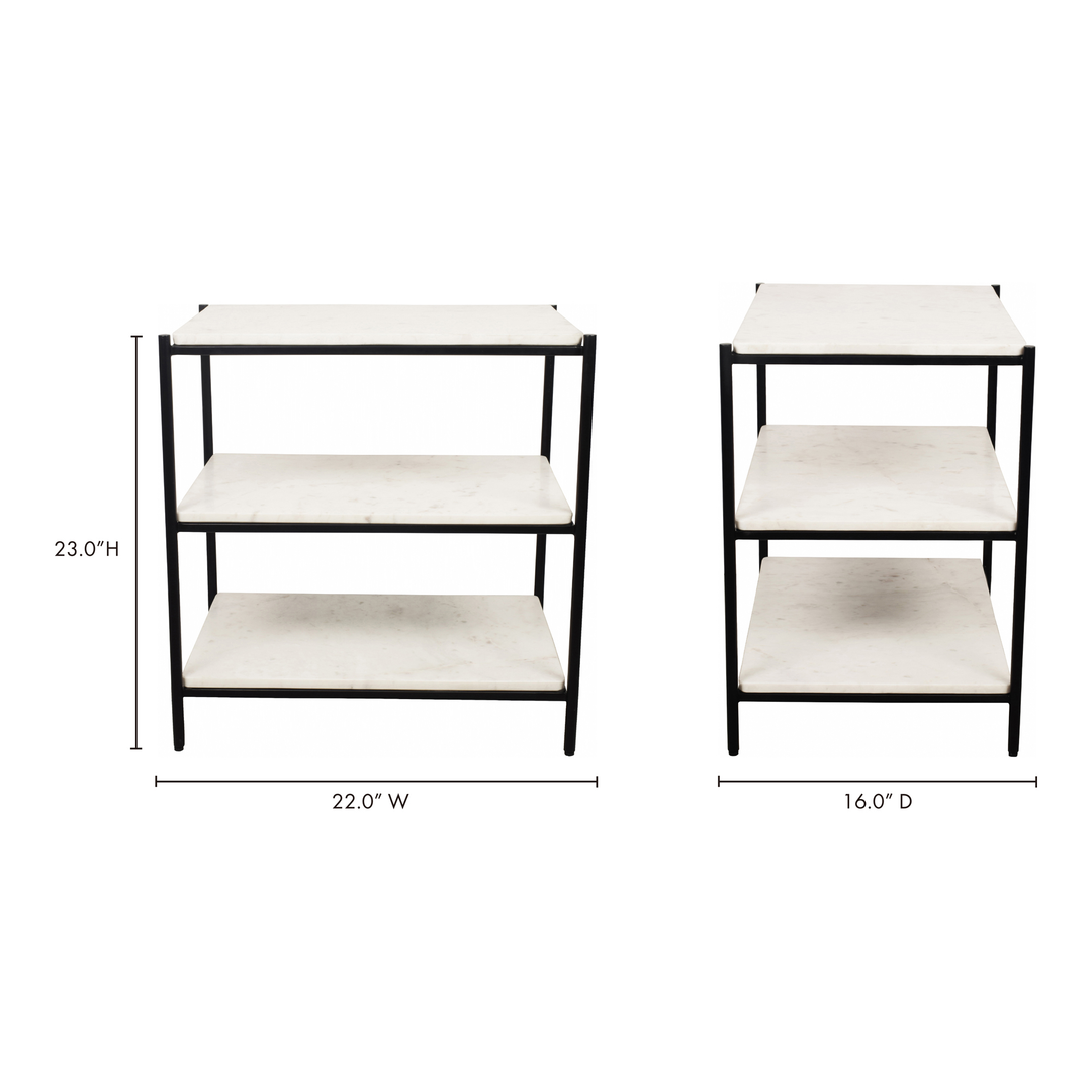 Marble & Iron Tiered Storage Shelf