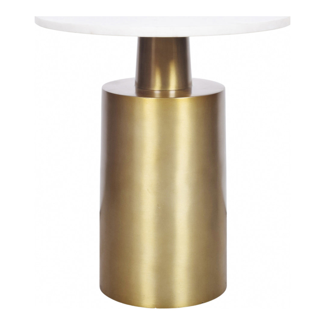 Sleek Modern Marble Pedestal Table