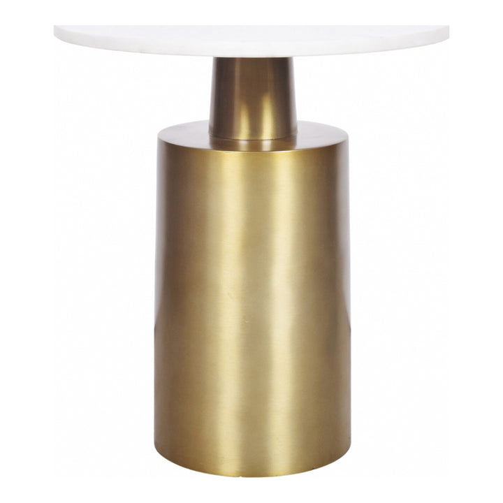 Sleek Modern Marble Pedestal Table