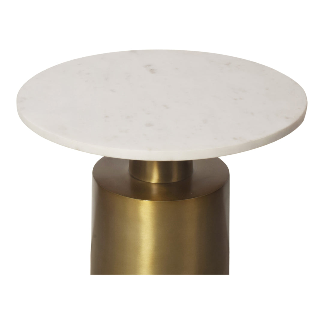 Sleek Modern Marble Pedestal Table