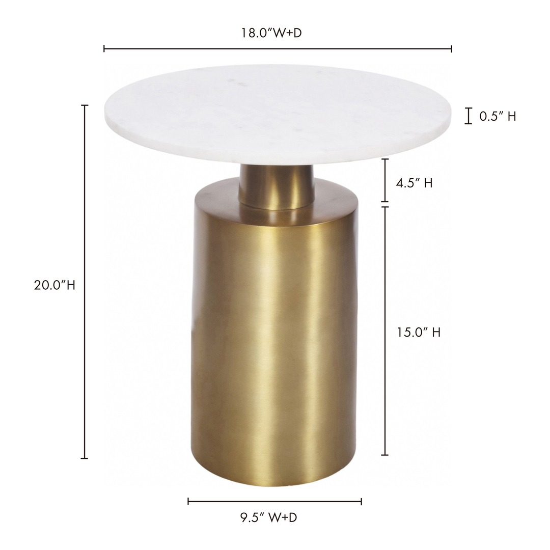 Sleek Modern Marble Pedestal Table