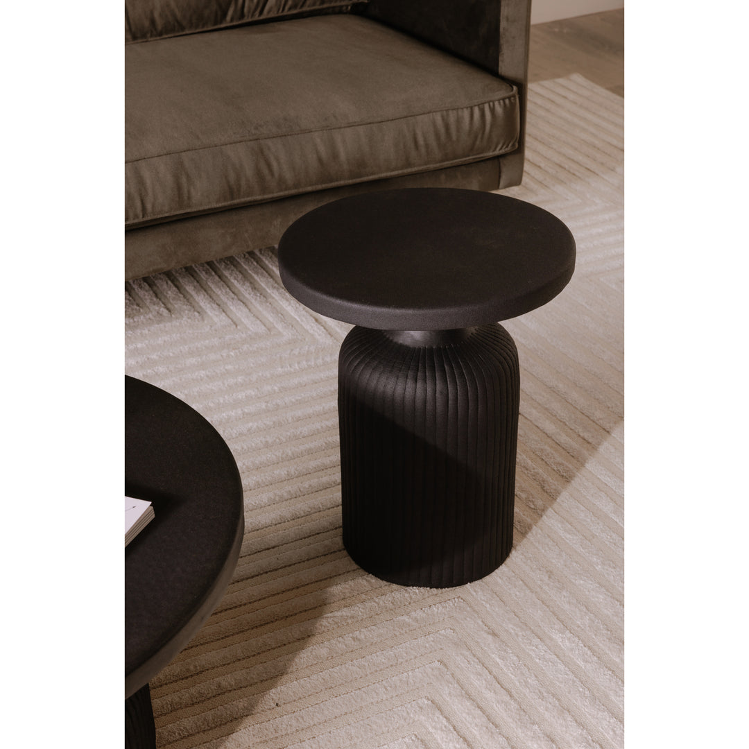 Ebony Asymmetrical Hourglass Side Table