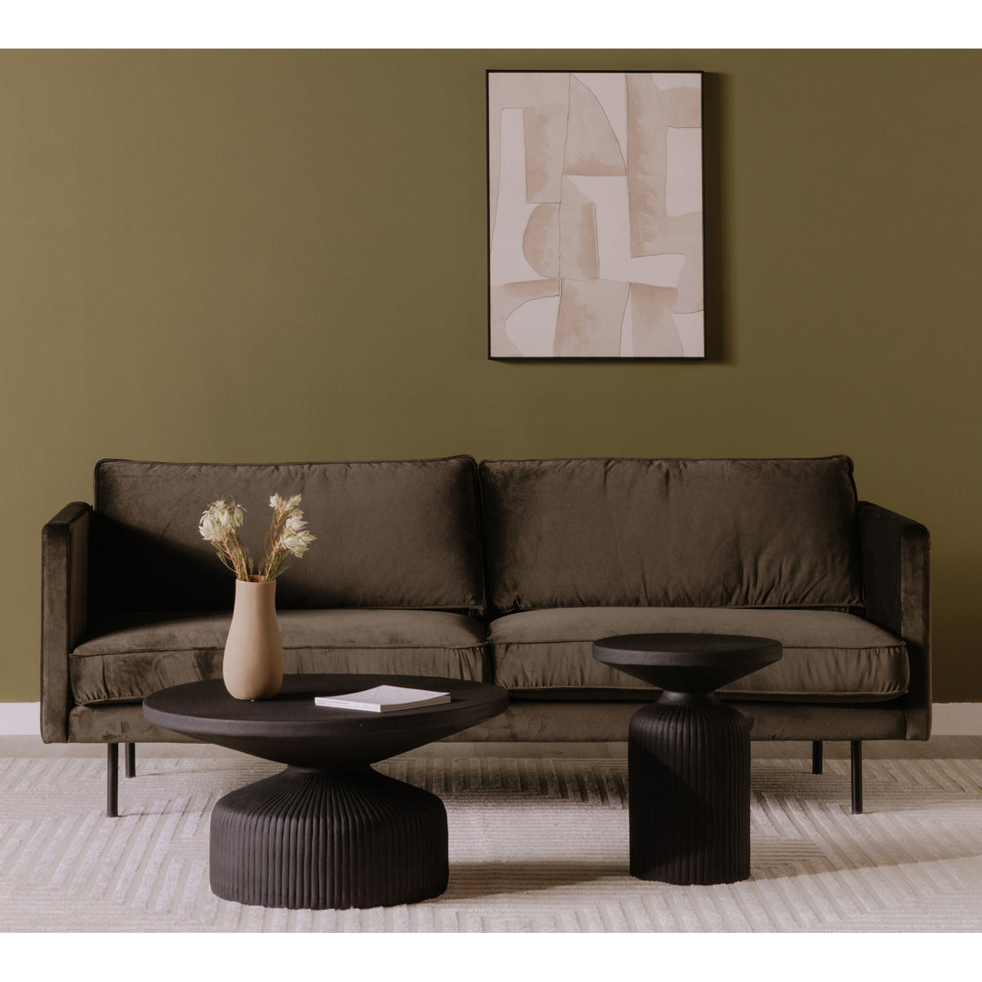 Ebony Asymmetrical Hourglass Side Table