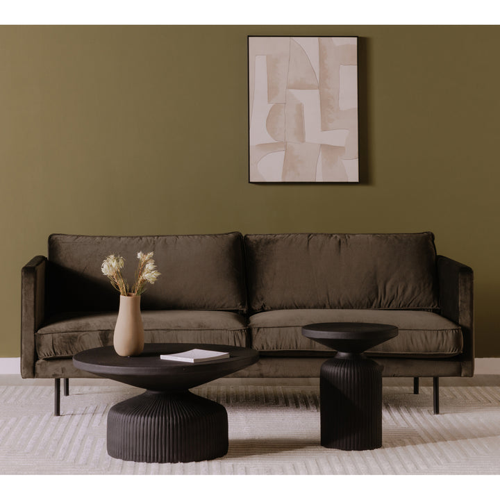 Ebony Asymmetrical Hourglass Side Table