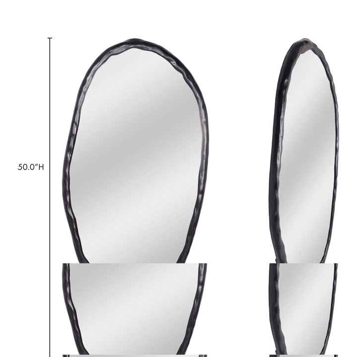 Nature-Inspired Oval Wall Mirror