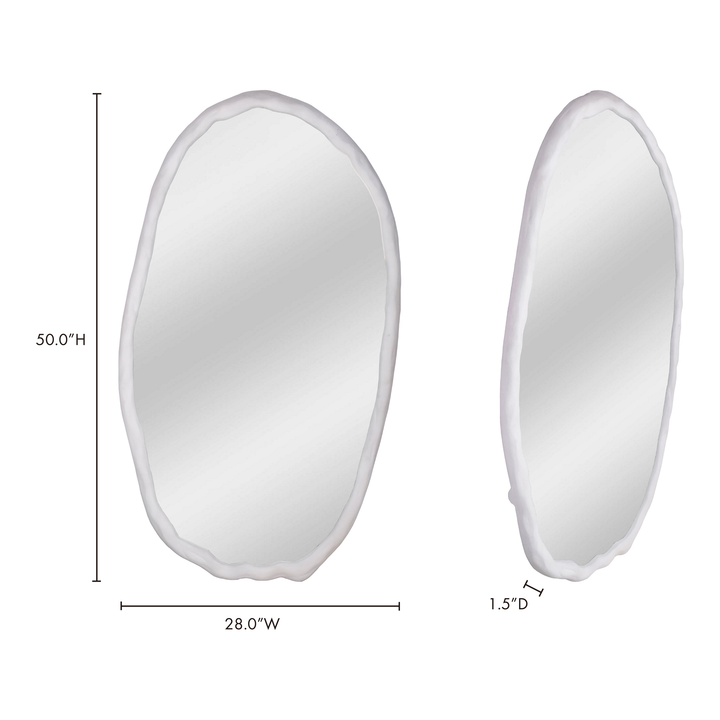 Nature-Inspired Oval Wall Mirror