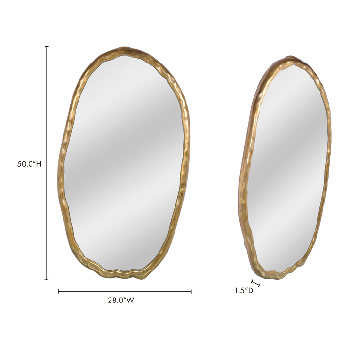 Nature-Inspired Oval Wall Mirror
