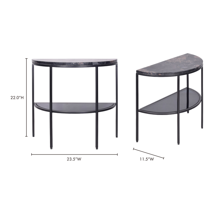 Artisanal Deco Crescent Table