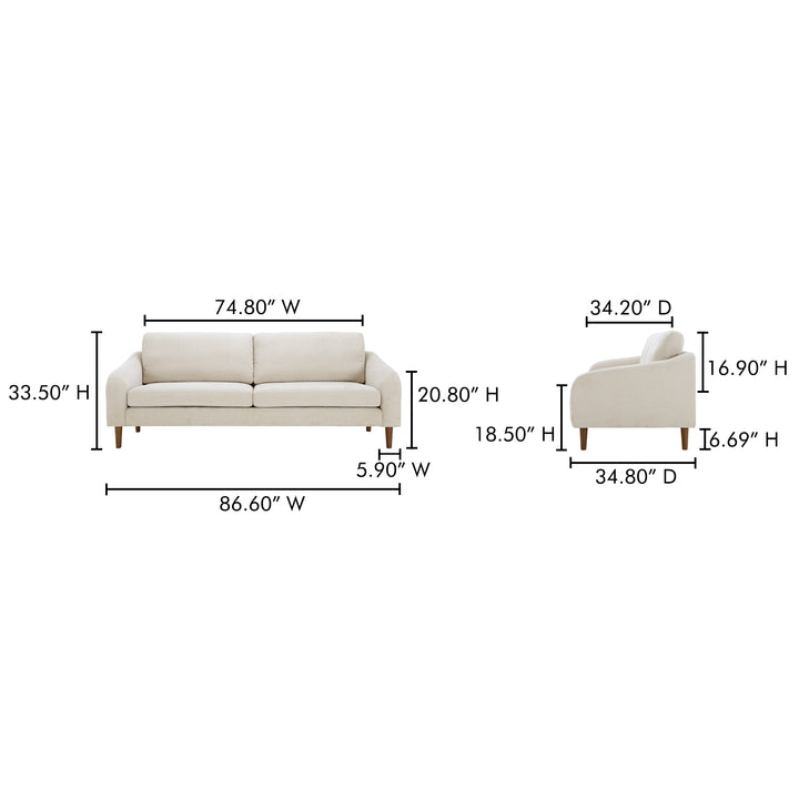 Timeless Elegance Transitional Sofa