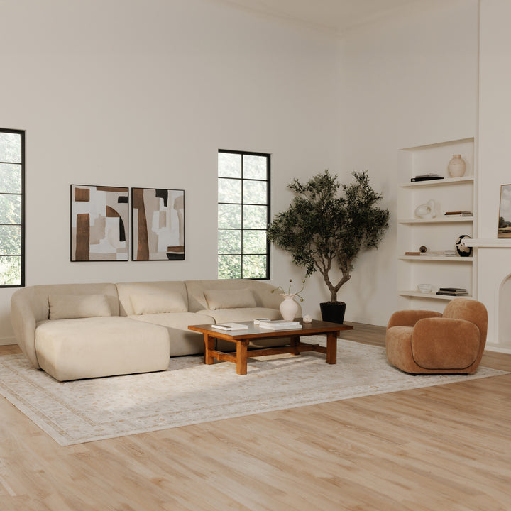 Cozy Curve Lounge Chair - Left-Facing Design