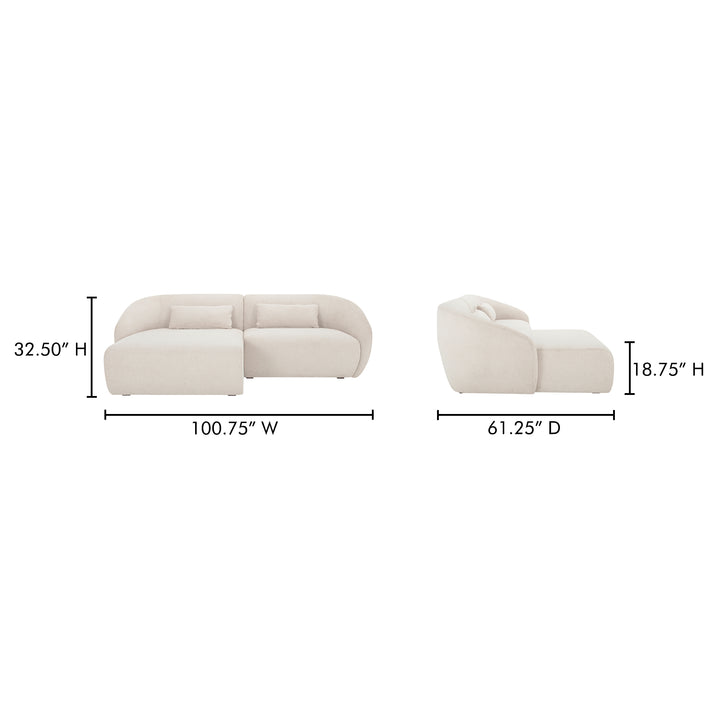 CozyMod Luxury Curved Lounge Chaise & Corner Chair Set