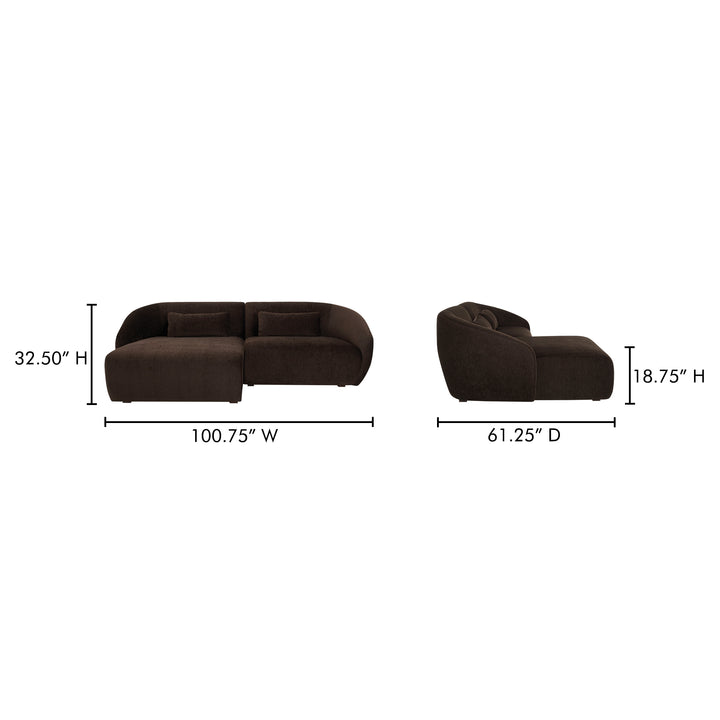 CozyMod Luxury Curved Lounge Chaise & Corner Chair Set